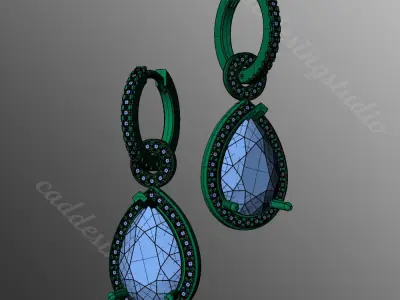 Earrings bi 23 3D print model