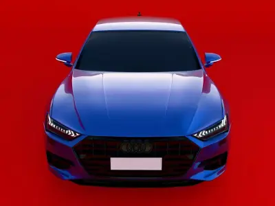 Audi A7 Sportback 2018 3D model Low-poly 3D model