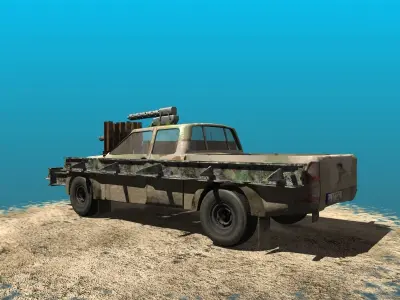 Offroad Battle Car 02 Low-poly 3D model