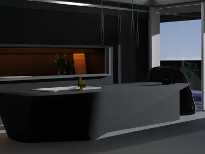 Modern Kitchen Free 3D model