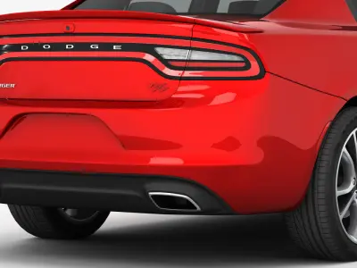 Dodge Charger RT 2015 detailed interior 3D model