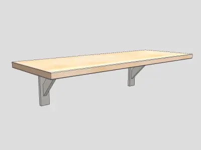 Wall Shelf 6 Low-poly 3D model
