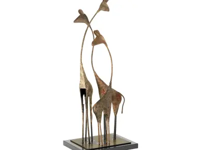 Safari Inspired Giraffe Ensemble 3D model