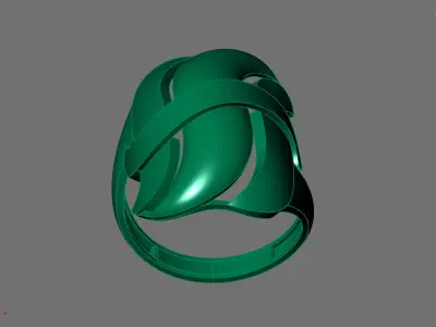 Women Ring Plain Ring Ready STL 3DM Models Womens Rings 3D print model 52