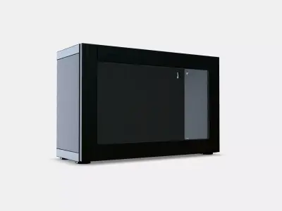 BESTA Shelf unit with glass door 2 3D model