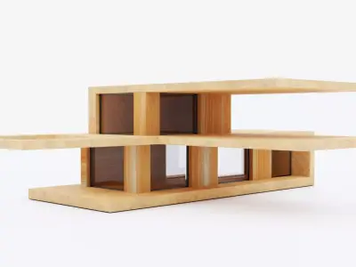 modern house Free low-poly 3D model buy