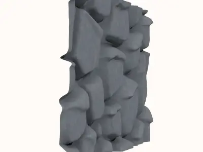 Rock Face Wall Scene Element 3D model