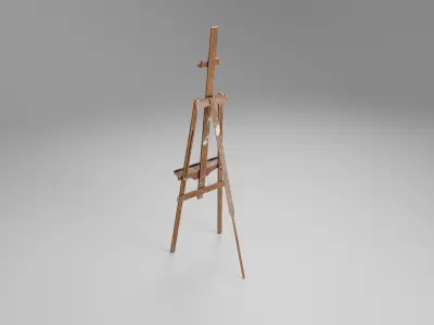 Old Easel Low-poly 3D model