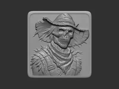 halloween crow man cnc model 3D print model