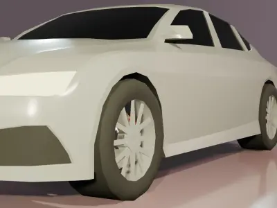 Low Poly gameready Audi A7 Low-poly 3D model