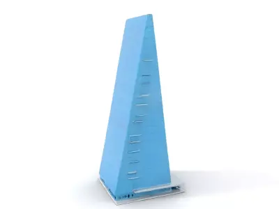 Blue Glass Skyscraper model pack Low-poly 3D model
