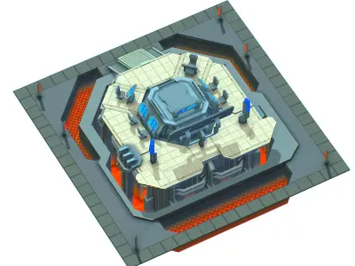 isometrical Missing Room Headquarters 1 Low-poly 3D model