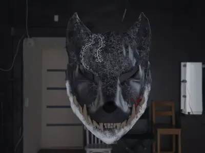 wolf mask darck 3D model