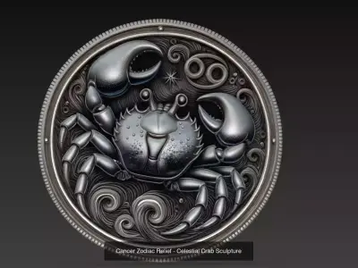 Zodiac Relief - Complete Celestial Wall Sculpture Collection 12