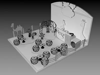 Booth Exhibition Stand a395c 3D model