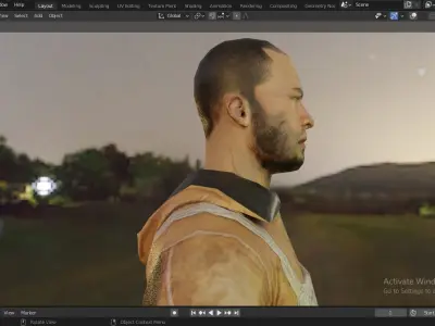 Game-Ready Sci-Fi Engineer Character Low-poly 3D model