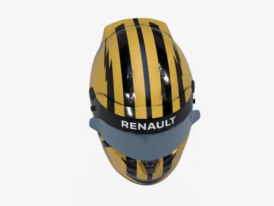 Hulkenberg helmet 2019 Low-poly 3D model