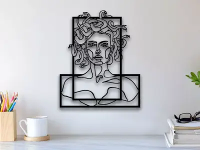Medusa Wall Art 3D print model