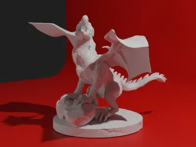 3D figurine of Dragon Dog 3D model