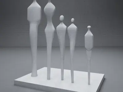 modern Abstract sculpture 07 3D model