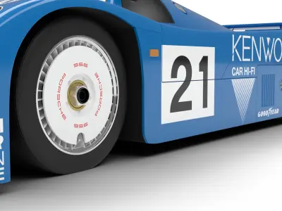 Porsche 956 Group C 1982 Kenwood Kremer Racing 3d model  3D model
