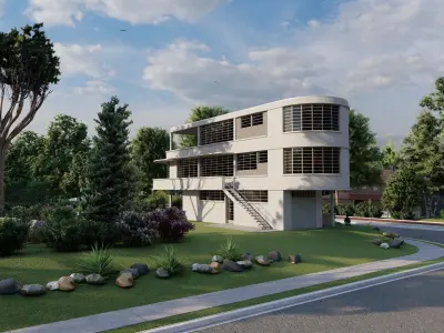 Casa Scene-villa-modern house 3D model get