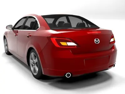 MAZDA 6 4DOOR 2009 LOWPOLY Low-poly 3D model