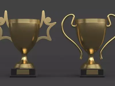 Trophy Cups 3D model 44