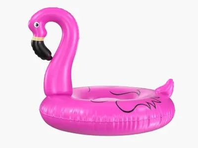 Inflatable Flamingo Pool Float PBR 3D model