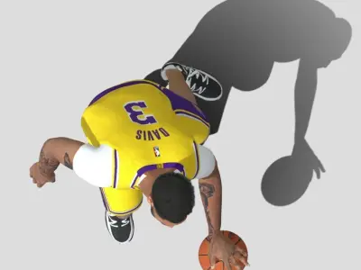 3D Rigged Anthony Davis NBA Low-poly 3D model