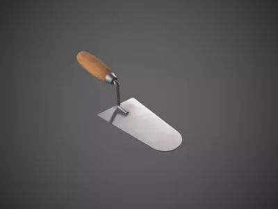 Plaster Trowel Poo Low-poly 3D model