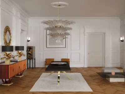 Furniture set scene  3D model