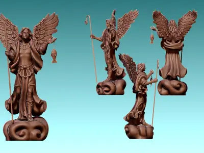 Arch-angel Raphael - CNC Rounting - Wood - Stone - Metal 3D print model