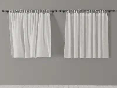 Linen curtain  3D model
