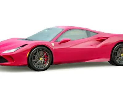 Ferrari F8 Tributo 2021 lowpoly Low-poly 3D model