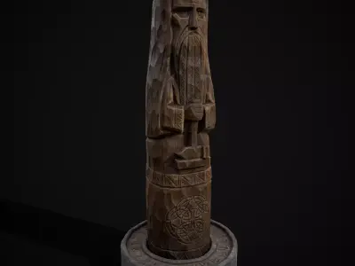 Slavic Gods Figurine Svarog Low-poly 3D model