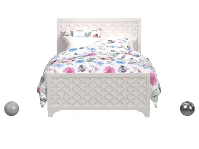 My Home Furnishings Amanda Engineered Hard Wood Full Panel Bed  3D model