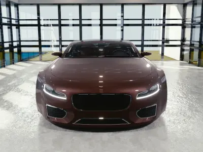 BLENDER EEVEE Brandless Sports GT  Low-poly 3D model