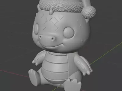the Christmas Dragon 3D print model
