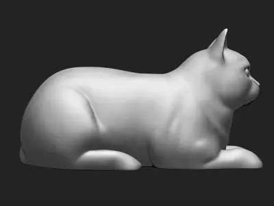 Cat for 3d Printing Sculpture STL 3D print model
