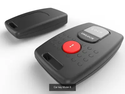 Car Key Collection 2 - 6 Models 3D Model Pack