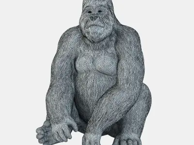 Figurine Gorilla 4 3D model