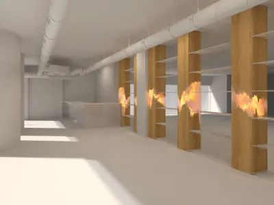 Epoxy Wood Fairylight  Columns 3D model