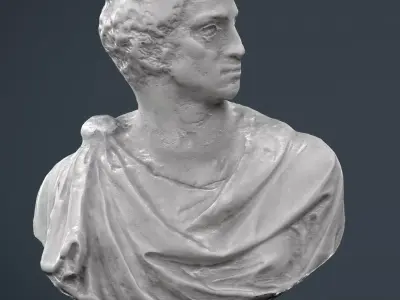 ROMAN BUST 2 Low-poly 3D model