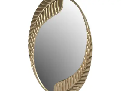Mirror 2 leaf shaped wall 3D model