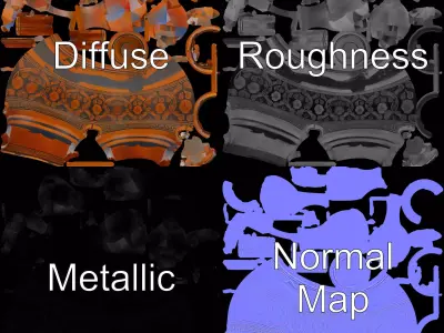 Greek Ceramic Vase model pack Low-poly 3D model