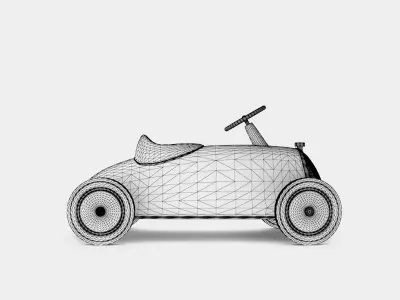 Retro toy car 3D model