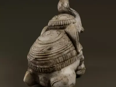 Balinese Ceremonial Elephant Statue Low-poly 3D model