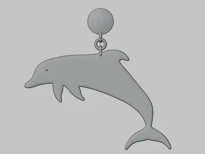 Dolphin Ear Ring  3D model
