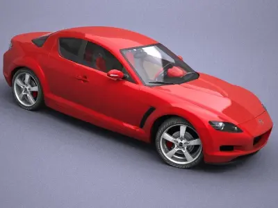 Mazda RX8 model in Lightwave 3D 3D model